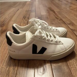 Veja Campo White and Black Sneakers